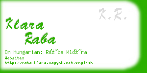 klara raba business card